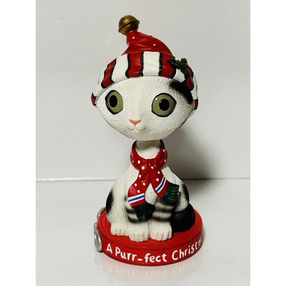 Twisted Whiskers Cat A Purr-fect Christmas Bobble Head American Greetings 6” - Picture 1 of 7